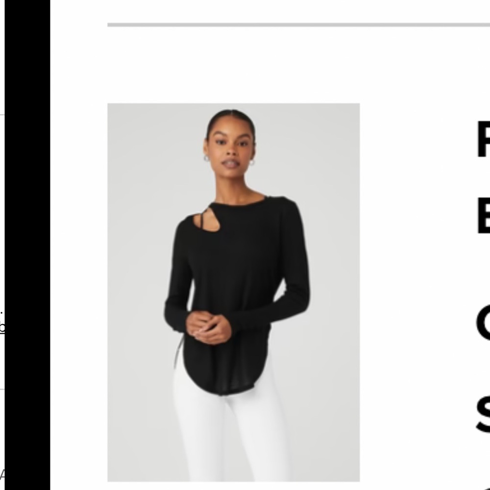 Alo Ribbed Peak Long Sleeve